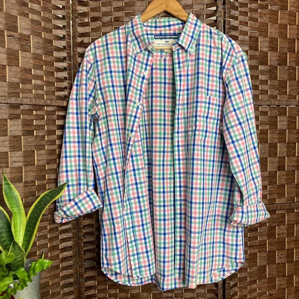 Old Navy Men’s Button-Down | Plaid Print